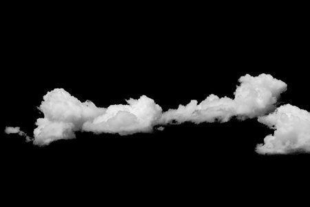 Real clouds and sky hi-res texture for design and retouch - abstract photo texture of the real clouds on the black background for adding and editing as a background layer in the Screen blending modeの写真素材