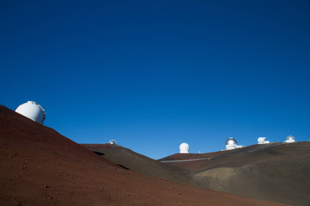 Observatories on Mauna Kea, Hawaiiの写真素材