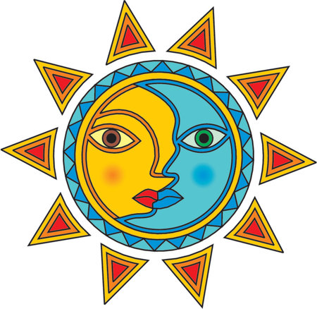 Stylized sunのイラスト素材