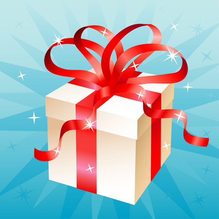 Sparkling present boxの写真素材