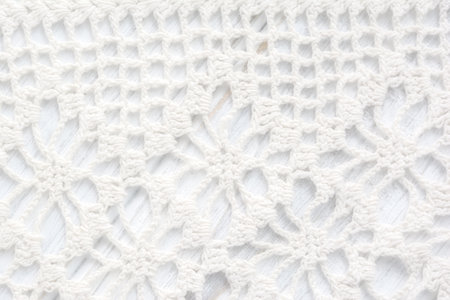 White crochet texture. Soft focus. Greeting card background