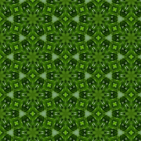 Seamless patterns in green square tiles