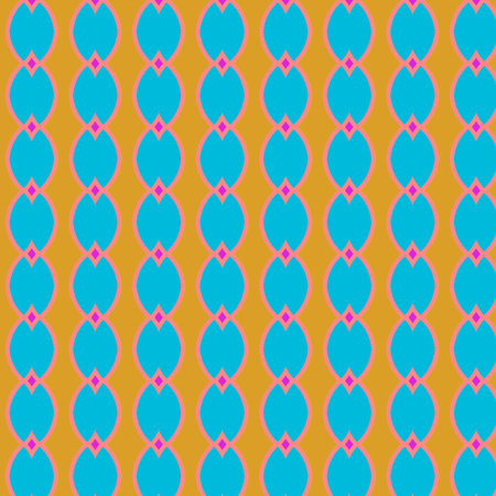 Colorful on blue background seamless vector patter illustraの写真素材