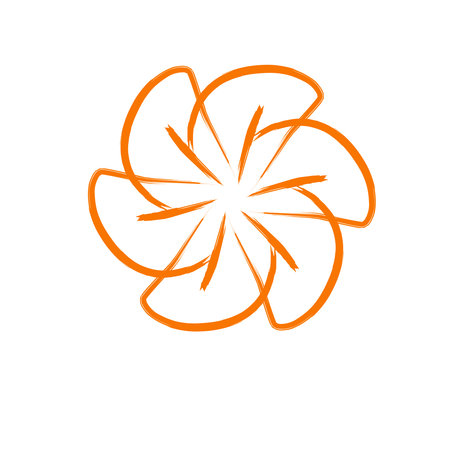 Flower Oarnge pattern and white background.Texture can be used for wallpaper, pattern fills, web page background, surface texturesの写真素材