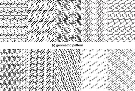 Collection set of geometric patterns background.For design graphic and producing productsのイラスト素材