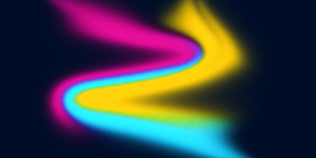 Abstract image of a flowing blue light wave against a dark background, evoking a sense of movement...