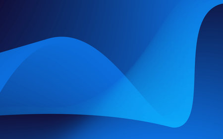 Smooth flowing abstract blue wave design creates a dynamic and modern background.