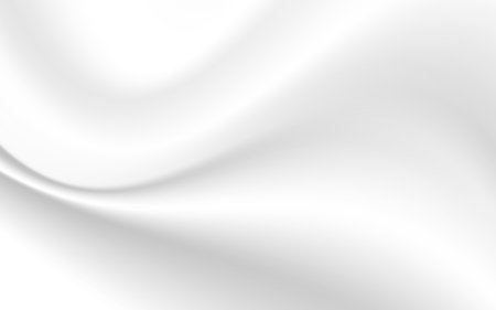 A smooth elegant white satin fabric background flows gently with subtle curves and highlights.のイラスト素材