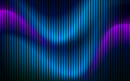 Vertical blue and purple lines create a glowing neon abstract pattern on a dark background for digital designs.のイラスト素材