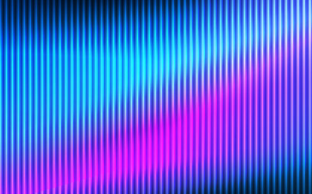 Vibrant neon lines in blue, pink and purple tones create a dynamic abstract background.の写真素材