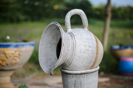 old watering canの写真素材