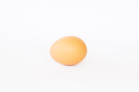 Freshl eggs on a white backgroundの写真素材