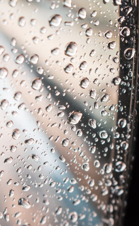 Water drops on window glass background.