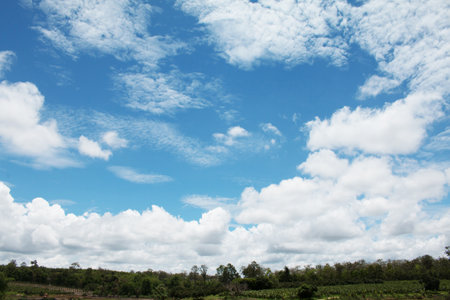 Blue sky background with cloudy.の写真素材