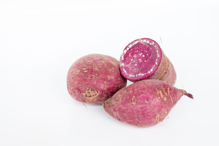 Sweet potato isolated on white background.の写真素材