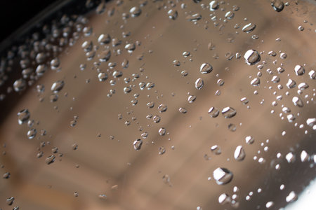 Water drops on window glass background.の写真素材
