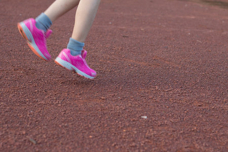 Blurred of Fitness jogging workout wellness concept.の写真素材