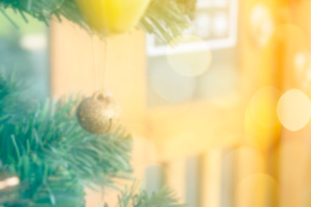 Blurred abstract for Christmas background.の写真素材