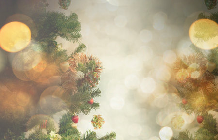 Decorated Christmas tree.の写真素材