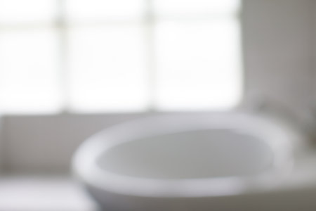 Blurred of basin in barthroom for interior design background.の写真素材