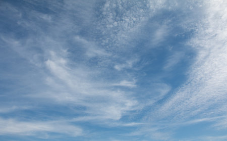 Blue sky background.