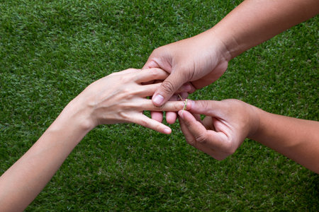 Wearing nature ring to the one you love.