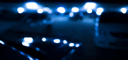 Blue Blurred abstract background.の写真素材