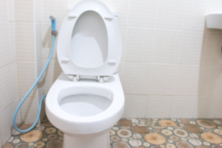 Blurred of bathroom for make background.