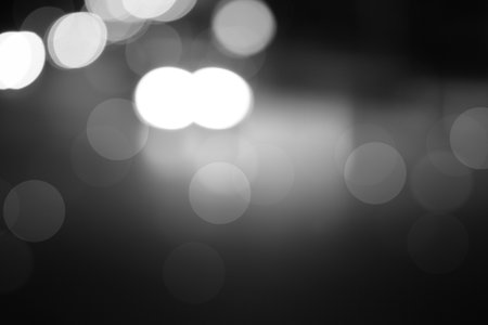 Blurred light gray gradient bokeh abstract background.の写真素材