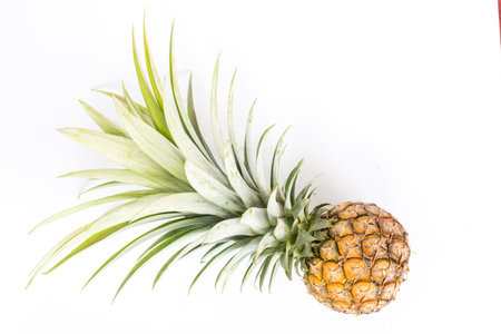 Pineapple on a white.