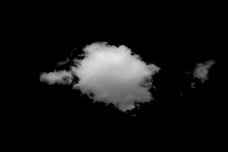 White clouds with black background.の写真素材