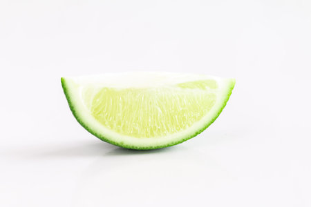 Fresh lime on white background isolated image.の写真素材