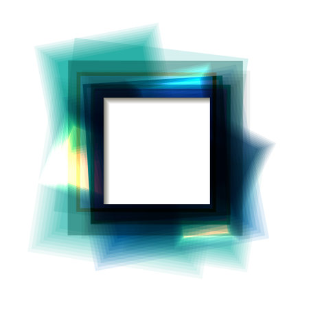 Blue square frame with white copy space  のイラスト素材