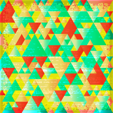 Grunge background with geometrical triangular pattern  のイラスト素材
