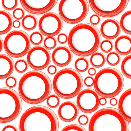 Seamless organic pattern with red circles  Eps10のイラスト素材