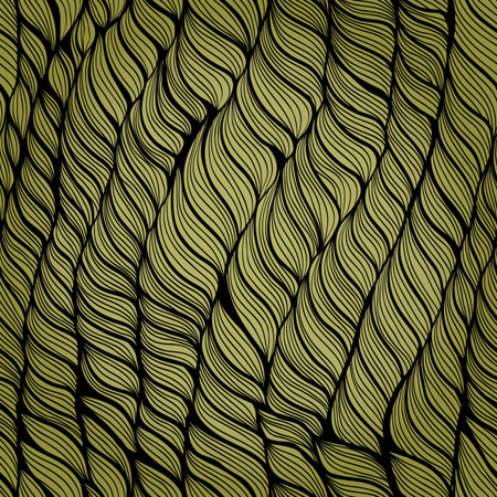 Seamless monochrome floral pattern with hand drawn abstract leaves Eps10のイラスト素材