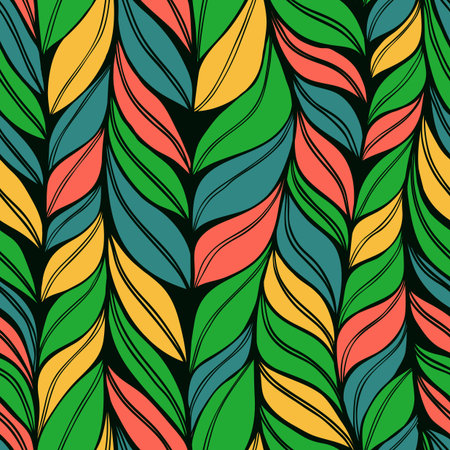 Bright colorful abstract seamless hand drawn background のイラスト素材