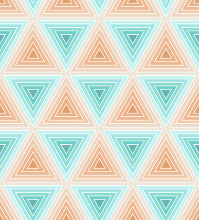 Seamless pastel soft blue and pink geometric bacground with striped triangkesのイラスト素材