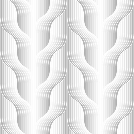 Seamless geometric grey abstract floral patternのイラスト素材