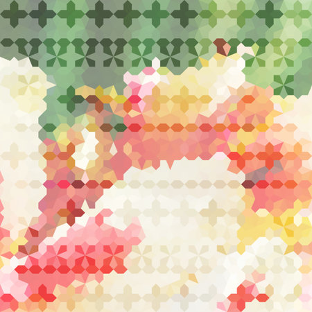 Vintage minimalistic defocused background with geometric ornament  のイラスト素材