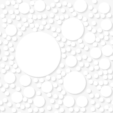 Seamless white origami pattern with random circles  のイラスト素材