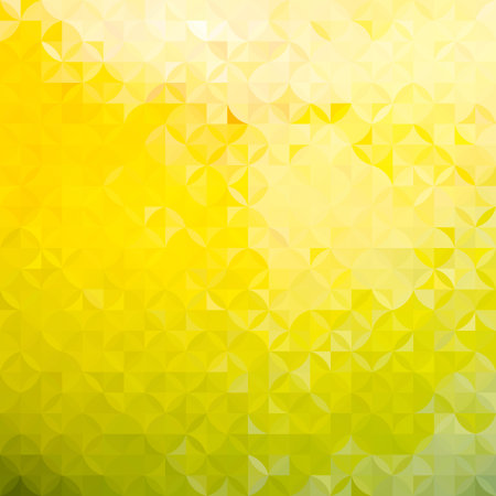 Soft green and yellow defocused background with geometric triangular ornamentのイラスト素材