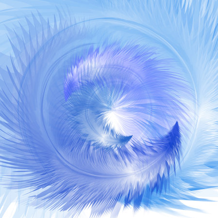 Abstract background with blue feathers. のイラスト素材