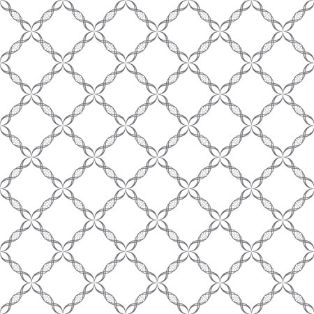 Seamless retro floral baroque black and white ornamentのイラスト素材