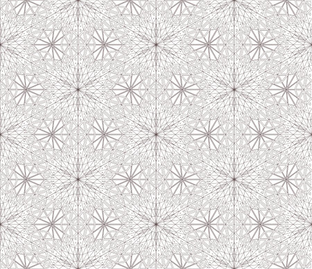 Seamless modern triangulated floral black and white ornamentのイラスト素材