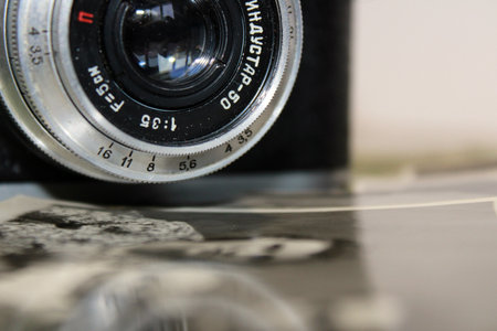 old camera close-upの写真素材