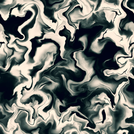 Abstract seamless pattern. Marble swirl futuristic acrylic illustration with distortion. Colorful background. Vibrant texture for modern design, print, fabric, textile, wallpaper.の写真素材