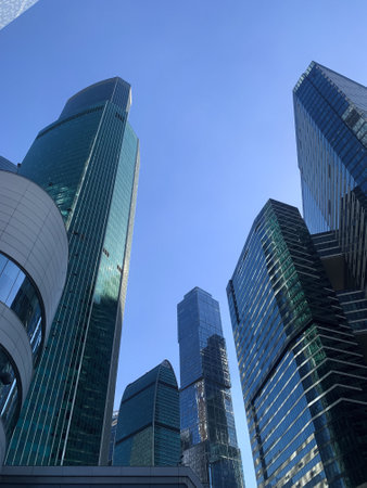 Skyscrapers of the International Business Center (City), Moscow, Russiaの写真素材
