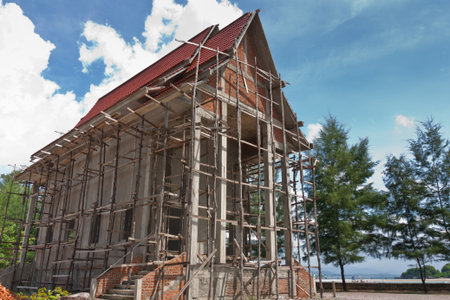 Temple Constructionの写真素材