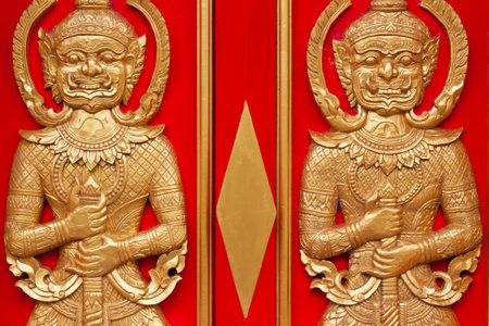 Door of templeの写真素材